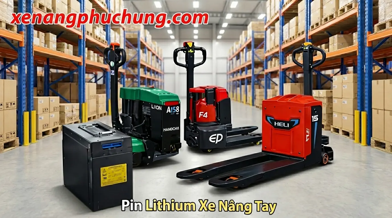 pin lithium xe nâng nhà máy