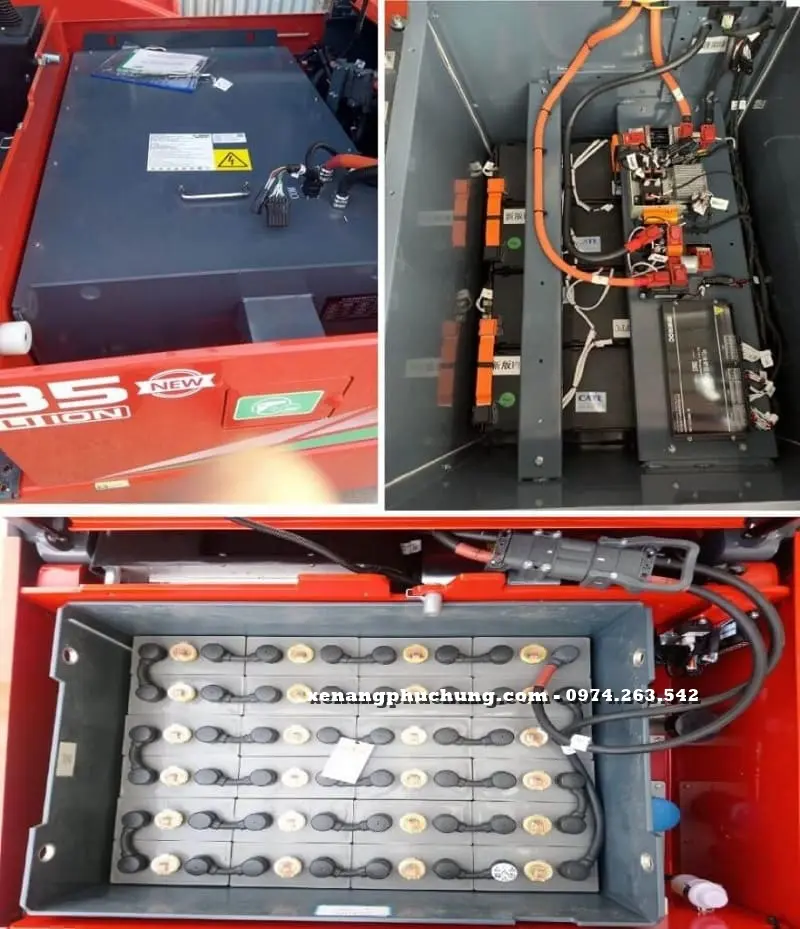 hình ảnh cách sạc pin lithium xe nâng