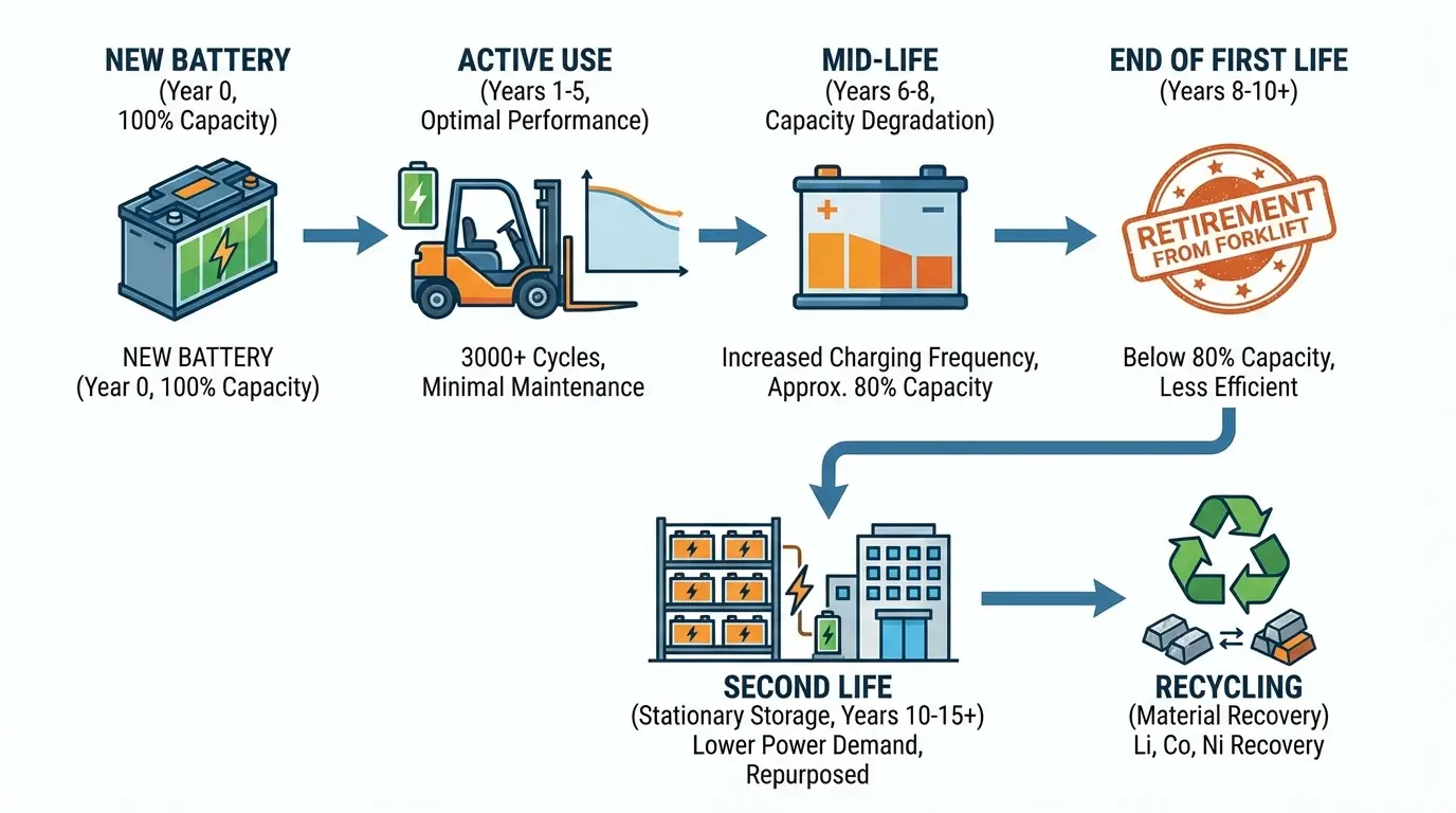 tuổi thọ pin lithium xe nâng