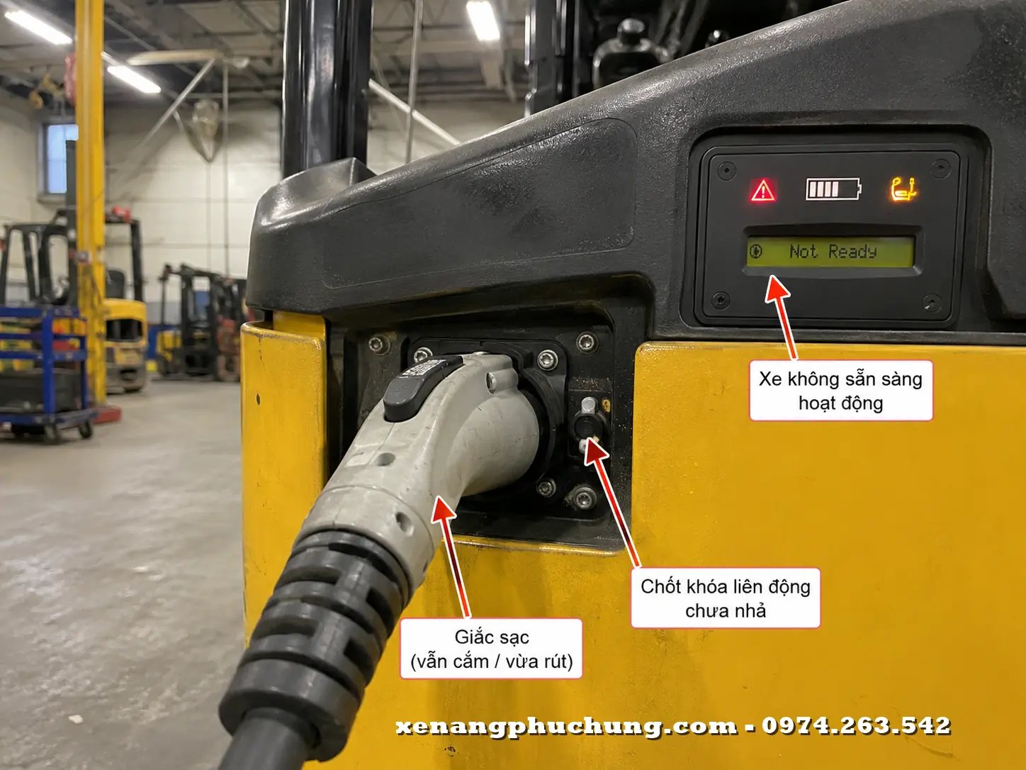 sửa chữa xe nâng điện thực tế